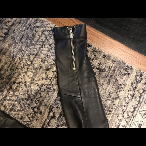 Leather biker jacket - Picture 3 of 6